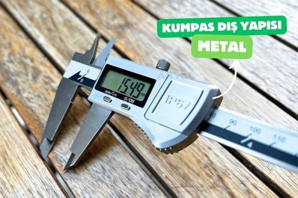 İnsize 1115-200 Su Geçirmez Dijital Kumpas IP67 | 0-200mm