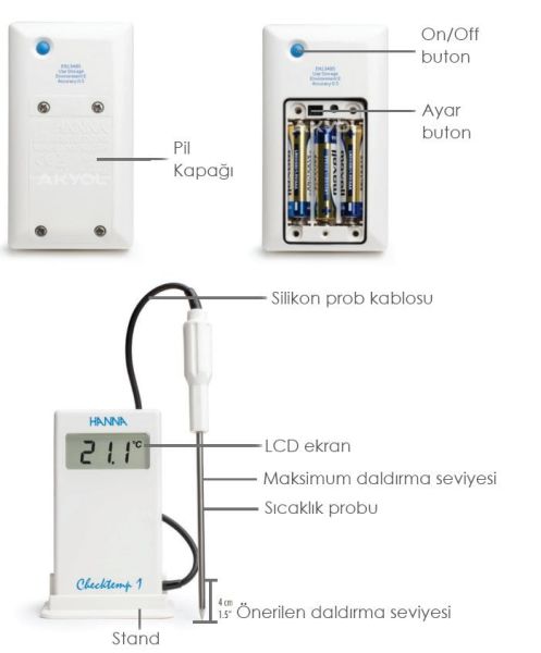 Hanna HI98509 Kablolu Problu Çok Hassas Termometre