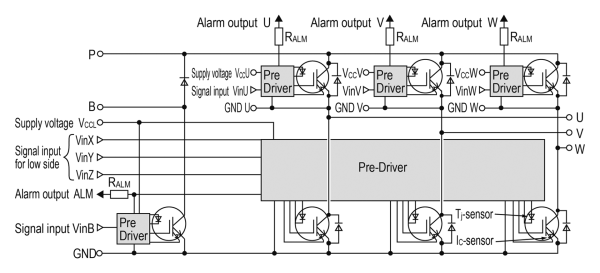 Fuji Electric 7MBP35XJN120-50 igbt Modül