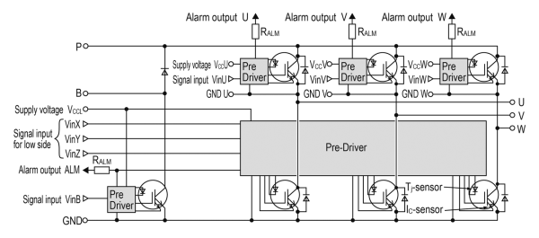 Fuji Electric 7MBP100XFN065-50 igbt Modül