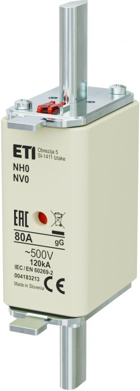Eti NH0 gG 80A/500V