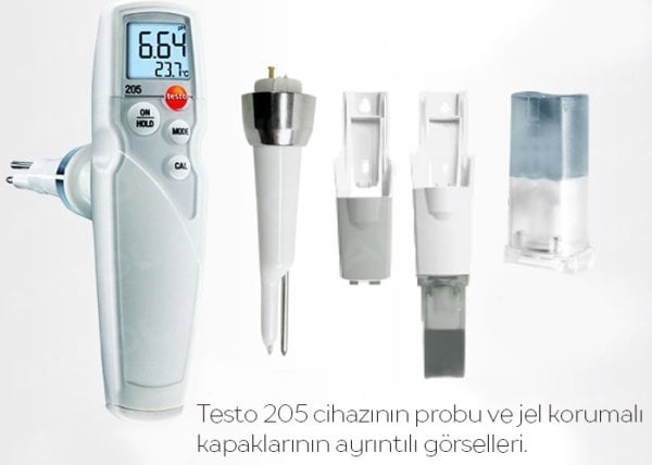 Testo 205 Başlangıç Seti - yarı katı maddeler için pH/sıcaklık ölçüm cihazı (pH metre)