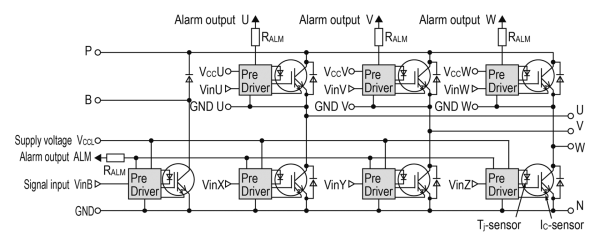 Fuji Electric 7MBP75VFN060-50 igbt Modül