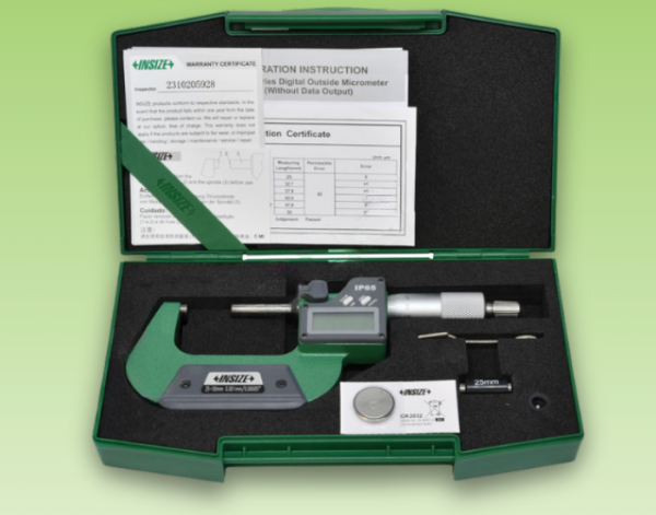 İnsize 3108-50A Dış Çap Dijital Mikrometresi | 25-50 mm
