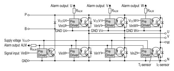 Fuji Electric 7MBP200VDA060-50 igbt Modül
