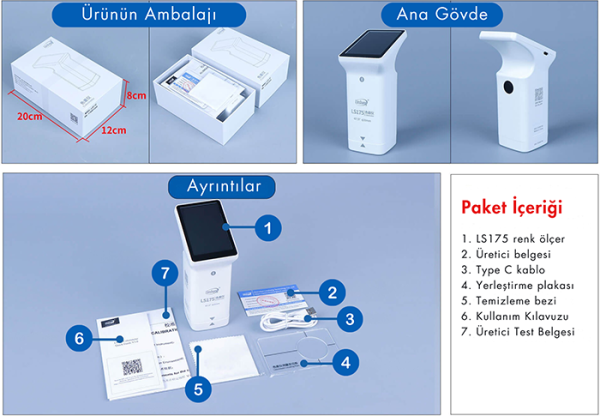 LS175 Tekstil Renk Ölçer | 20mm Ölçüm Açıklığı
