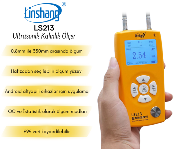 LS213 Ultrasonik Kalınlık Ölçer