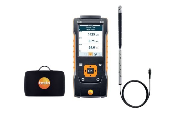 Testo 440 Hava Hızı ve Hacimsel Debi Ölçer | Mini Pervane Problu