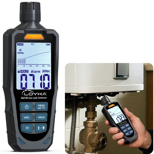 GAZ-40 Profesyonel Yanıcı Gaz Kaçak Dedektörü (Japon Figaro Sensörlü)