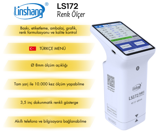 LS172 Baskı ve Kağıt Ürünleri İçin Renk Ölçer