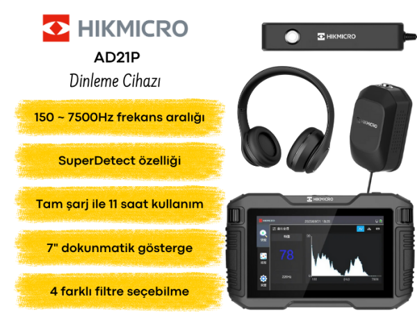 HIKMICRO AD21P Akustik Dinleme Cihazı