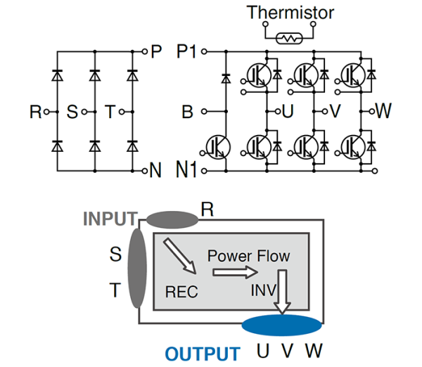 Fuji Electric 7MBR50VR120-50 igbt Modül