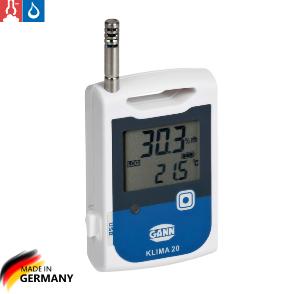 Gann Klima 20 ( 30009730 ) Sıcaklık Ve Nem Kaydedici Datalogger Basic Set ( DIALOG D+ yazılım paketi (MK 26 kablosu dahil) ve plastik kutu D ile )