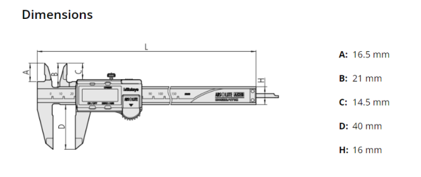 Mitutoyo 500-184-30 Dijital Kumpas