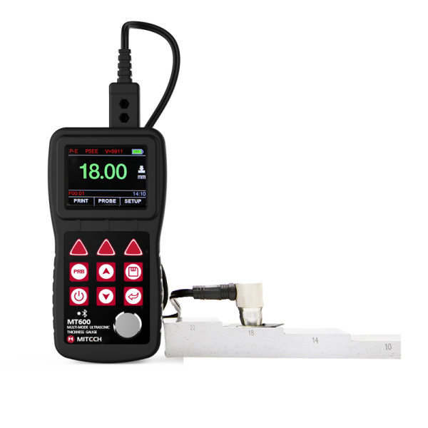 Mitech MT600 Çok Modlu Ultrasonik Kalınlık Ölçer, Boya altı ölçüm: 3-100mm , Ölçüm aralığı : 0,65 – 600 mm