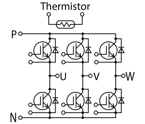 Fuji Electric 6MBI75VW-060-50 igbt Modül
