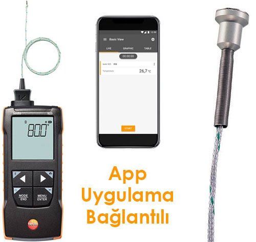 Testo 925 Mıknatıs Problu Metal Yüzey Sıcaklık Ölçer Seti  ( 0602-4892 )