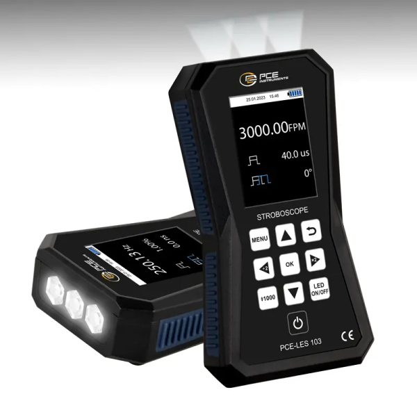 PCE-LES 103 Stroboskop 3 Yüksek Güçlü LED ile