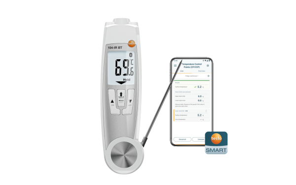 Testo 104-IR BT - App Bağlantılı Infrared/Batırma Termometresi