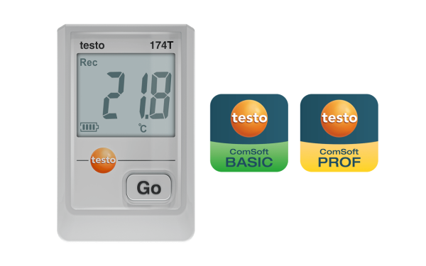 Testo 174T USB-C Girişli Mini Sıcaklık Kayıt Datalogger Cihazı | Beyaz