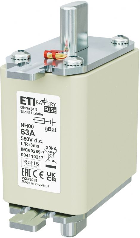 Eti NH00 gBat 63A/550V DC