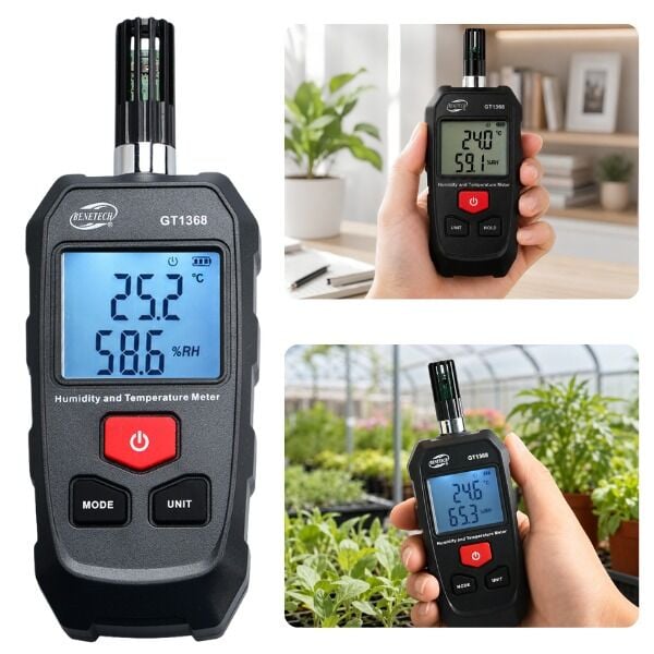 Benetech GT1368 El Tipi Sıcaklık ve Nem Ölçer