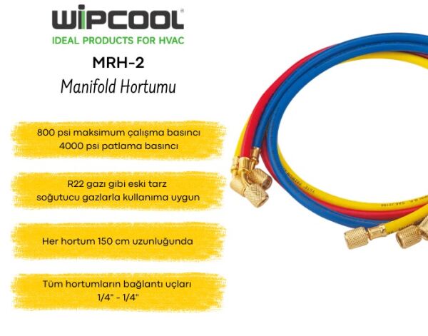MRH-2 Manifold Hortum Seti | 4000 Psi | R22 | Sadece 1/4