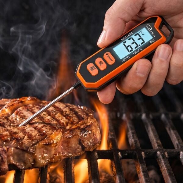 Loyka INNO-670 Su Geçirmez Saplamalı Dijital Gıda Termometresi 300°C | IP67
