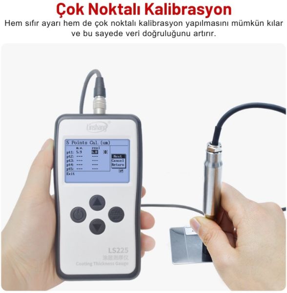 LS225 + N1500 Ultra İnce Kaplama Kalınlık Ölçüm Cihazı | Hassas