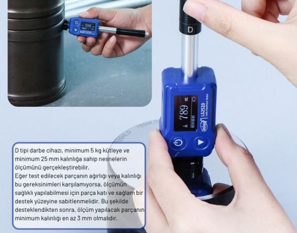 Linshang LS252D Leeb Sertlik Ölçer | Taşınabilir Metal Sertlik Test Cihazı