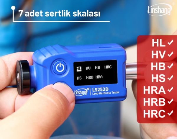 Linshang LS252D Leeb Sertlik Ölçer | Taşınabilir Metal Sertlik Test Cihazı