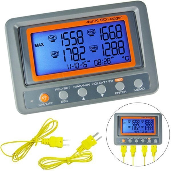 AZ 88598 K Tip Sıcaklık Kayıt Cihazı 4 Kanallı Datalogger