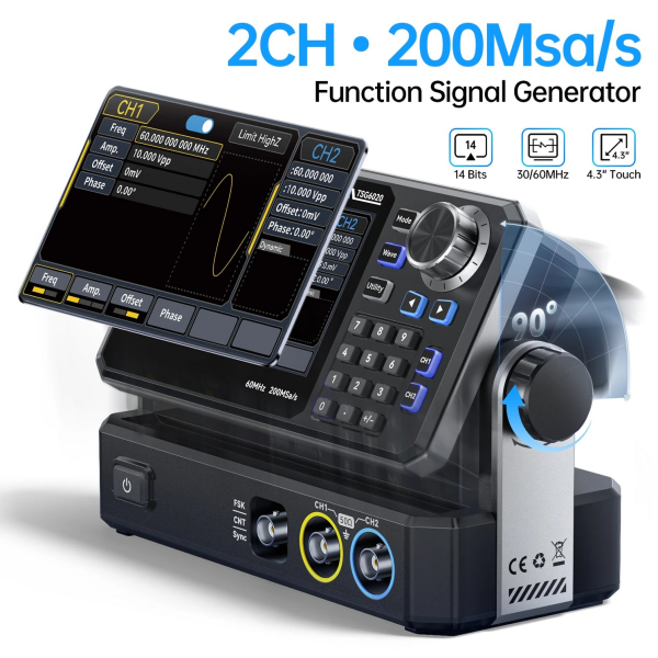 Fnirsi TSG6020 Sinyal Jeneratörü | 60MHz DDS Fonksiyon Jeneratörü | Çift Kanallı