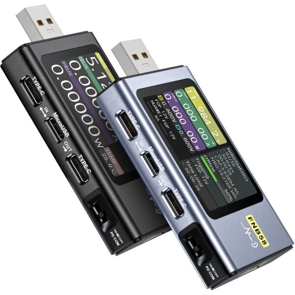 FNIRSI FNB58 USB Test Cihazı | Type-C PD, QC, 140W Güç ve Kablo Ölçümü