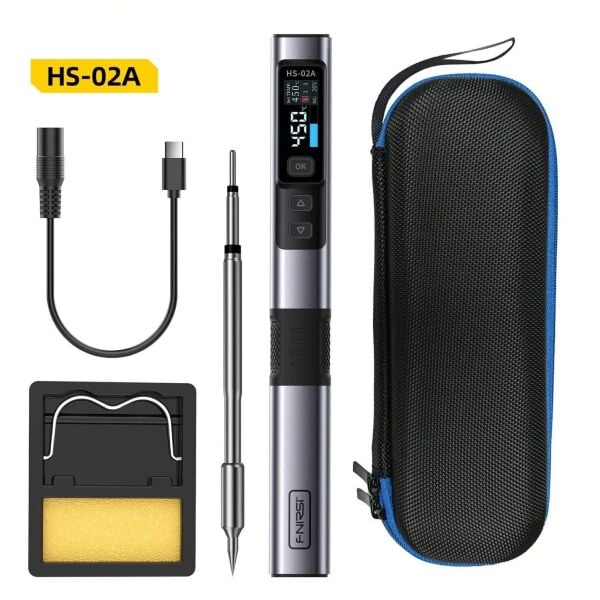 FNIRSI HS-02A Lehimleme Kalemi | 100W USB-C PD/QC Akıllı Havya