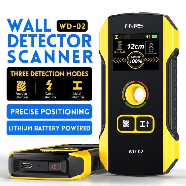 FNIRSI WD-02 Duvar Dedektörü | Metal, Kablo ve Ahşap Bulucu Stud Finder