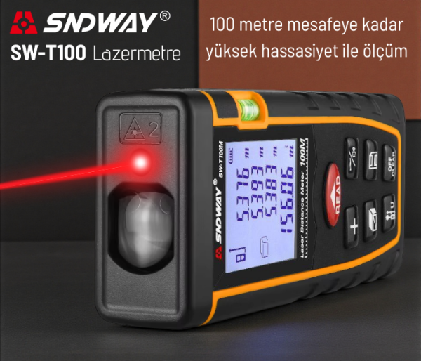 SNDWAY SW-T100 Lazermetre (100 Metre Ölçüm)