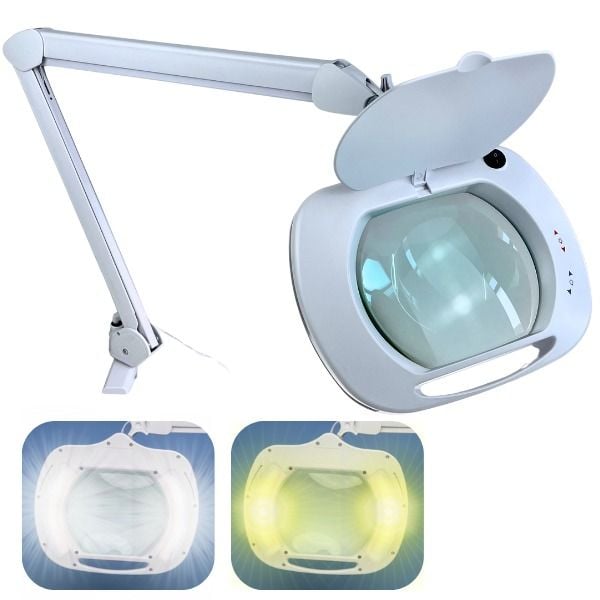 6030 Sarı ve Beyaz Led Işık Seçenekli Geniş Mercekli Büyüteç