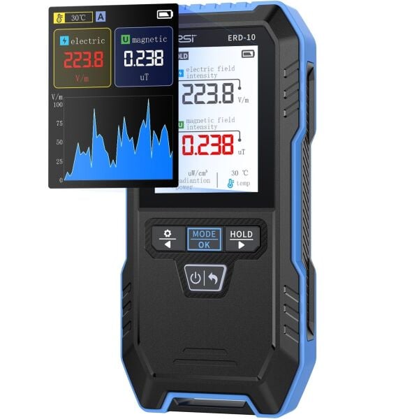FNIRSI ERD-10 EMF Radyasyon Ölçer | Elektrik, Manyetik Alan ve RF Ölçümü