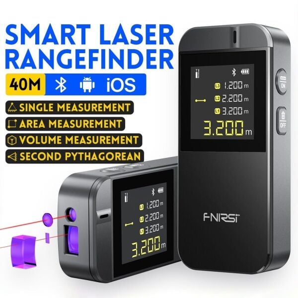 FNIRSI IR40 Lazer Metre | 40 Metre Bluetooth’lu Mesafe Ölçer