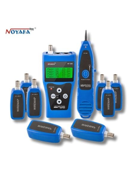 NOYAFA NF-388 Kablo Test ve Bulma Cihazı | 8 Uzak Ünite, PoE ve Port Flash