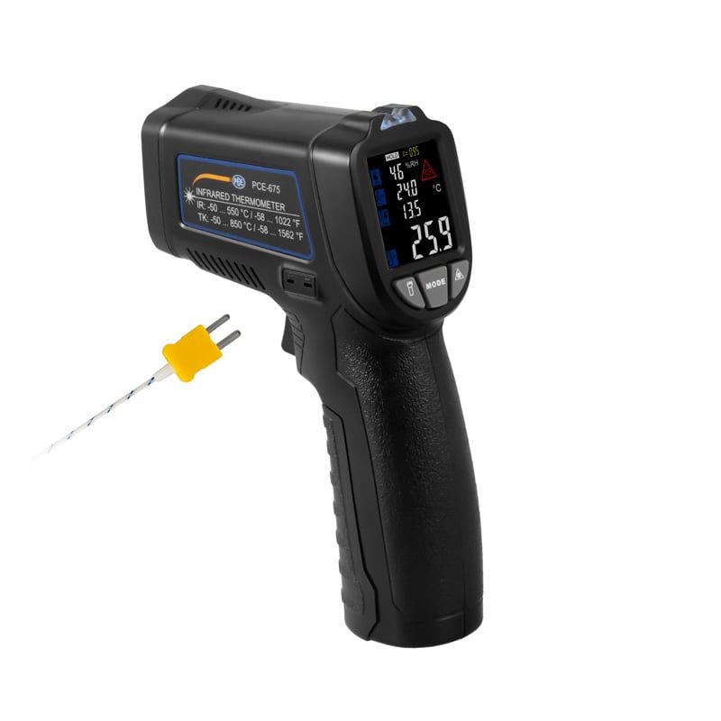 PCE-675 İnfrared Ve K tipi Problu Termo-Higrometre (-50 ... 550 °C )  (13:1 )