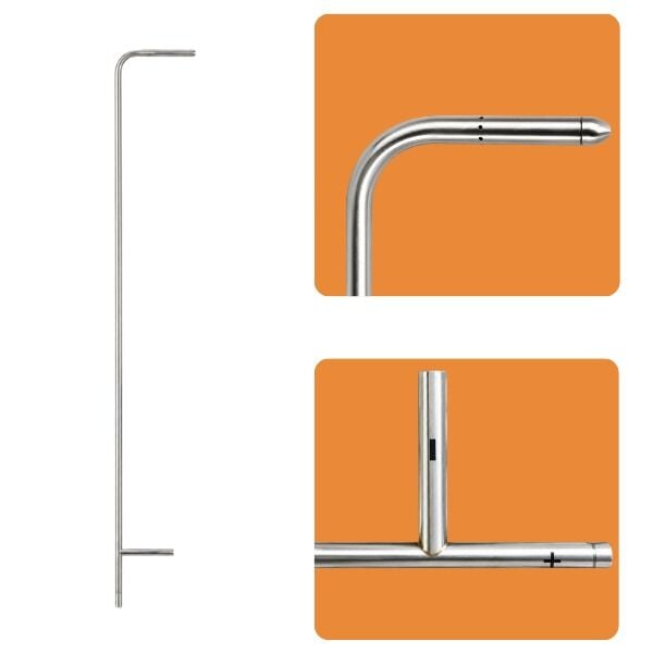Testo 0635 2045 Pitot Tüpü 500 mm | Ø 7 mm, 600°C