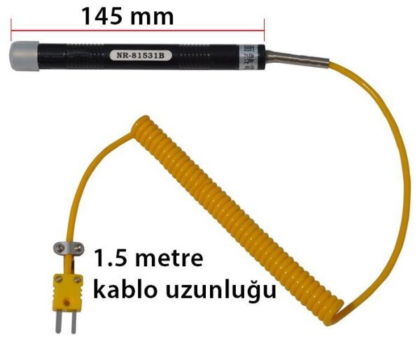 NR 81531B K Tipi Yüzey Sıcaklık Ölçer Prob -50°C +500°C