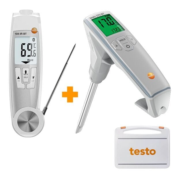 Testo 270 BT + 104-IR BT Yağ ve Sıcaklık Ölçüm Seti
