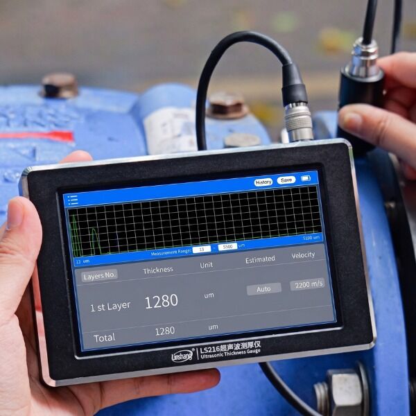 Linshang LS216 Ultrasonik Kalınlık Ölçer | 3 Katman, 1 µm