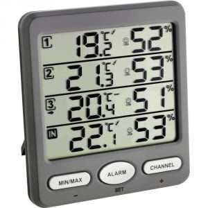 TFA 30.3054.10 Klima Monitörü 3 transmiterli Termo-higrometre