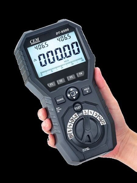 CEM DT-6505 Yalıtım Test Cihazı ve True RMS Multimetreli Yüksek Çözünürlüklü Mikro-Ohmmetre