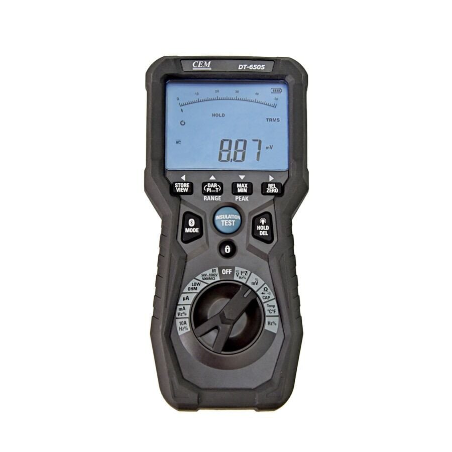 CEM DT-6505 Yalıtım Test Cihazı ve True RMS Multimetreli Yüksek Çözünürlüklü Mikro-Ohmmetre