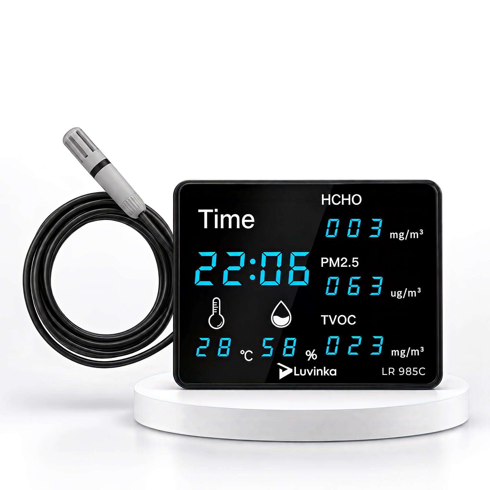 Luvinka LR985-C Hava Kalitesi Ölçer | PM2.5, TVOC, HCHO